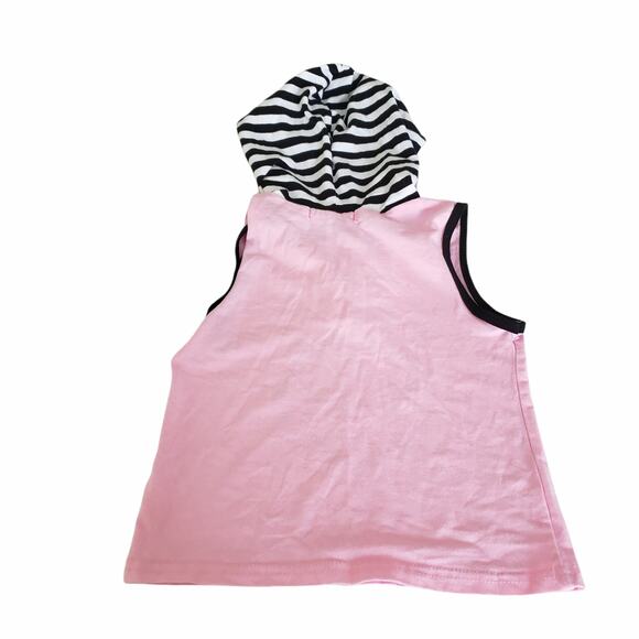 2 For $5 Sale Pink Black Sleeveless Hoodie With Leggings And Headband Size 4T - Picture 5 of 8